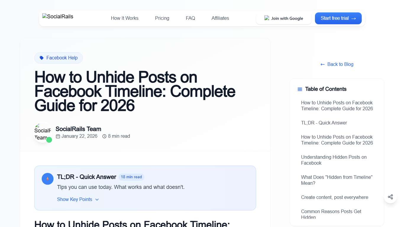 How to Unhide Posts on Facebook Timeline: Complete Guide for 2026